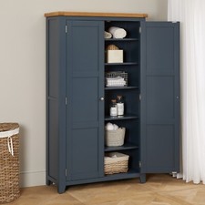 Westbury Blue Painted Double Shaker Linen Storage Cupboard - BP75-LIN