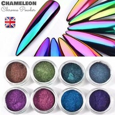 ULTRA CHAMELEON MULTI CHROME POWDER NAILS DUO RAINBOW MIRROR COLOUR SHIFT CHANGE