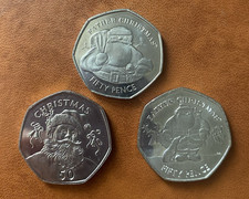3 x Gibraltar 50p Coins 2017