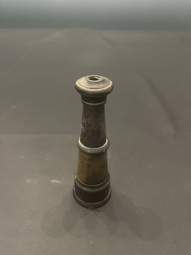 Antique brass fire hose nozzle - fire,