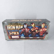 Marvel Bowen Iron Man Mini Bust Statue 3 Pack Silver Centurion Modern Retro Vers