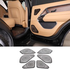 6PCS Black Stainless Door Speaker Trim Cover For LR Range Rover Vogue 2023