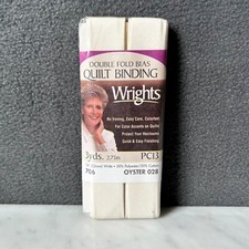 Wrights Double Fold Bias Quilt Binding 7/8" Wide 3 Yards - Color Oyster 028