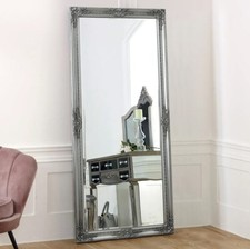 Mirror Large Full Length Wall Leaner Antique Vintage Silver 157cm x 68cm