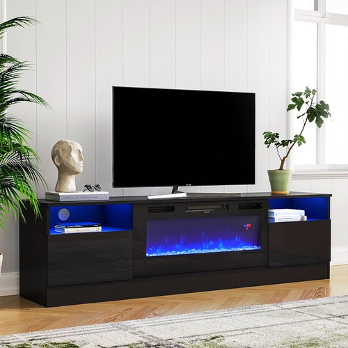 Black modern led stand - modern, tv