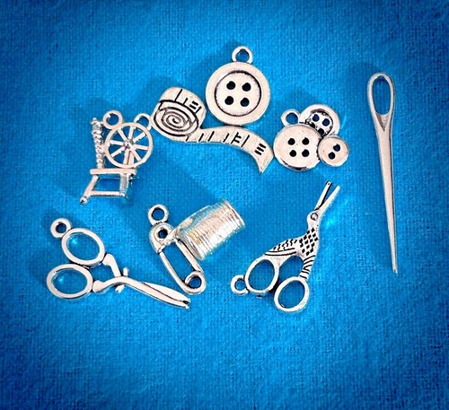 Alloy knitting charms tape - knitting,