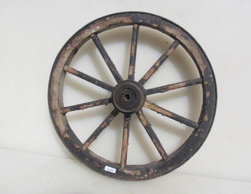 Antique wooden wagon wheel - antique,