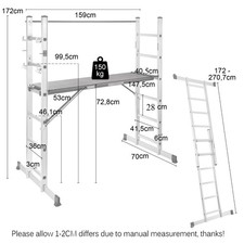 Telescopic Ladder Step Fold