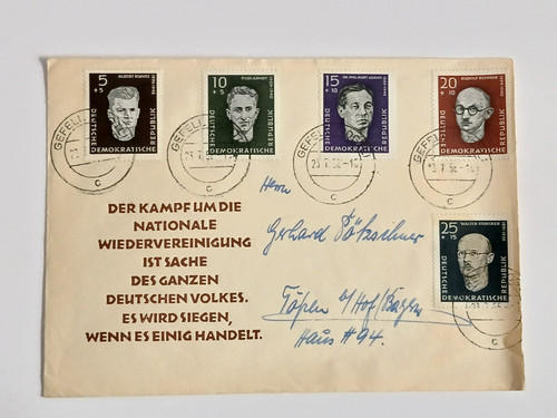Stamp set letter - , ddr636-639