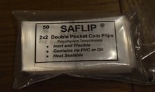 Saflip 2x2 Museum Quality Double Pocket Coin Flips Holders Wallets