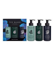 Ted Baker TRIPLE THE CLEANSE Mens Body Wash Trio Christmas Gift Set 2025