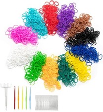 Loom Bands Multicolour Assorted Bundle DIY Bracelet Making Rubber Bands Kids UK