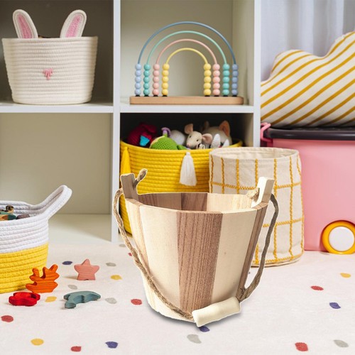 Mini wooden bucket home decor - home,
