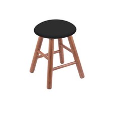 Oak Round Cushion 18" Swivel Vanity Stool with Smooth Legs, Medium Finish,...