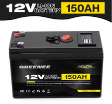 LiFePO4 12V 150Ah Li-lon Battery Fish Finder Solar Panel Power Wheels Scooter