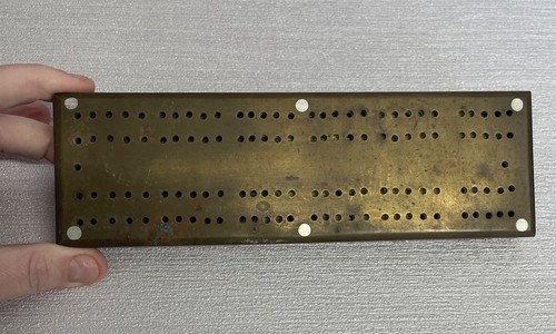 Antique vintage brass cribbage - antique,