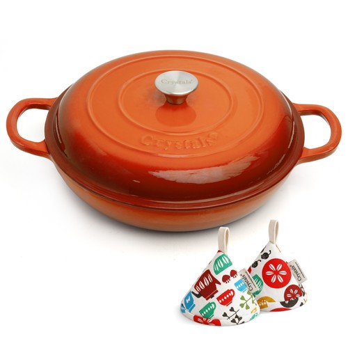 Cast iron shallow casserole - cast,