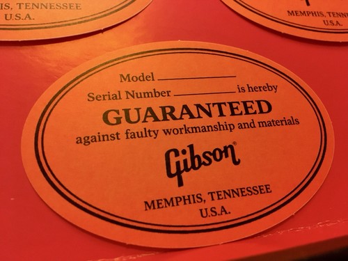 Gibson memphis orange label - gibson,