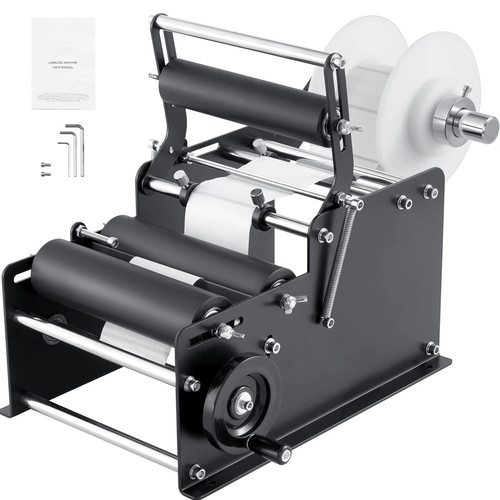 Manual round bottle labeling - round,