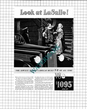 LaSalle V8 Car  ADVERT - 1937 Clipping / Print