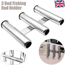 Stainless Steel Fishing Rod Holder for Marine Boat 3 Rod Holders Mount Clamp New