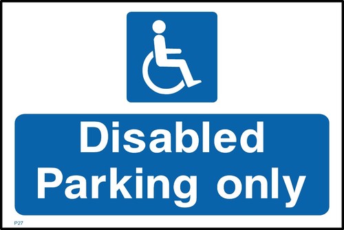 Disabled parking only - disabled,