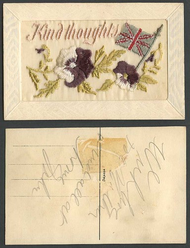 Ww1 silk embroidered old - ww1,
