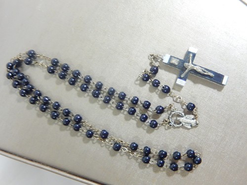 Old italy rosary black - old, ebony