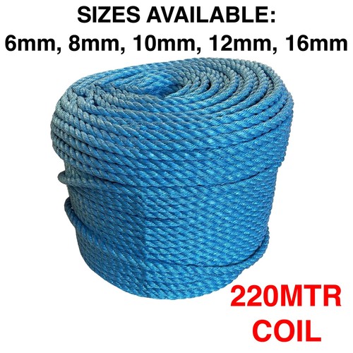 Blue polyproplyene rope - blue,