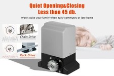 1200/2000KG Electric Automatic Sliding Gate Opener Motor Kit Door Opener +Remote