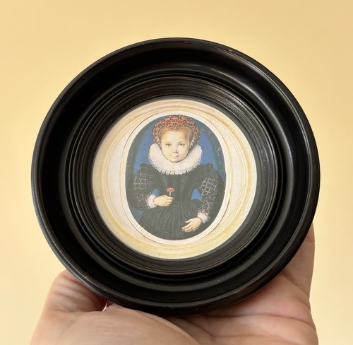 Antique picture frame black - picture,