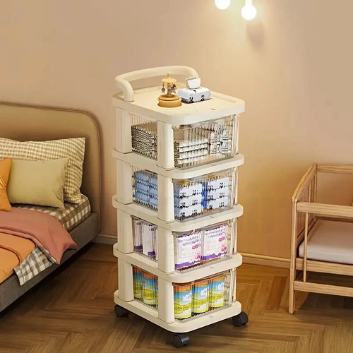 Tier plastic storage drawers - 4,