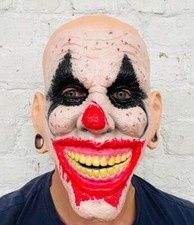 Scary Clown Mask Halloween Latex Bald Head Evil Joker Horror Costume Accessory