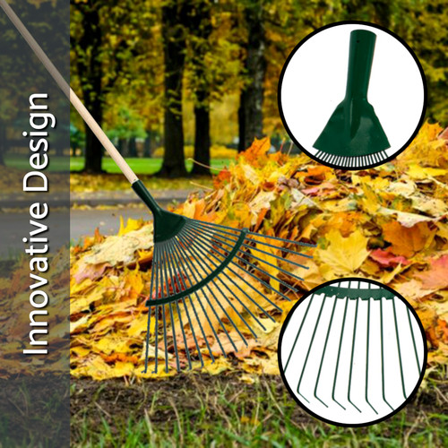 42cm steel fan rake - steel, head