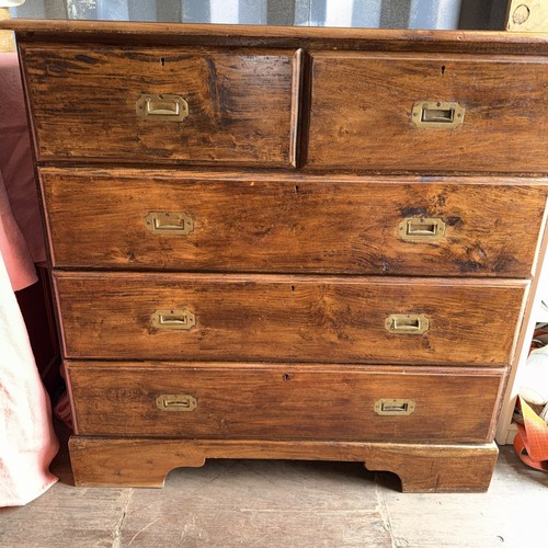 Antique teak chest drawers - teak,