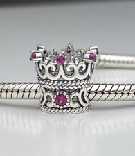 Royal Crown Charm Bead Queen King Royalty Genuine 925 Sterling Silver 💖