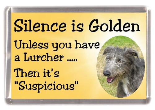 Lurcher dog fridge magnet - lurcher,