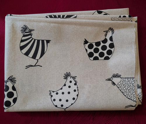 Large chicken print beige - large,