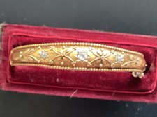 Edwardian DIAMOND set bangle, Chester 1908. 15 Hall Mark. Total Wt 11.0. GRAM’S
