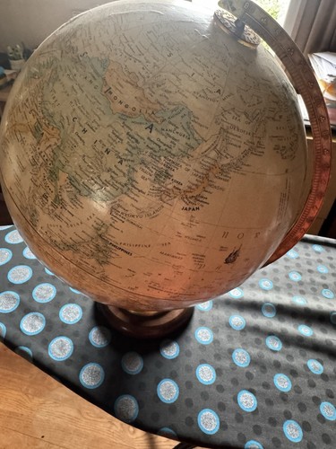 Tabletop world globe with - with, wood