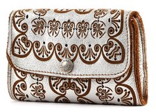 CATERINA LUCCHI Peperomia Wallet + Pocket Argento + T / Cognac