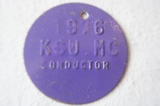 1976 KSU MC 124 Bus Conductors Badge Public Service Vehicle 