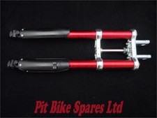 Pit Bike Red 660mm Upside Down Front Forks Kit. 6.25" Headstock 