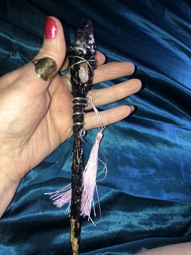 Handmade wood amethyst - wood,, and