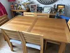 Solid Oak Dining Table and 6