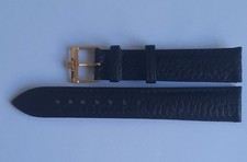 Omega 18mm Leather Black Band