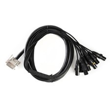 3m Multicore Cable DB25-XLRm, 8x XLR Male, Tascam Compatible, Studio Cable