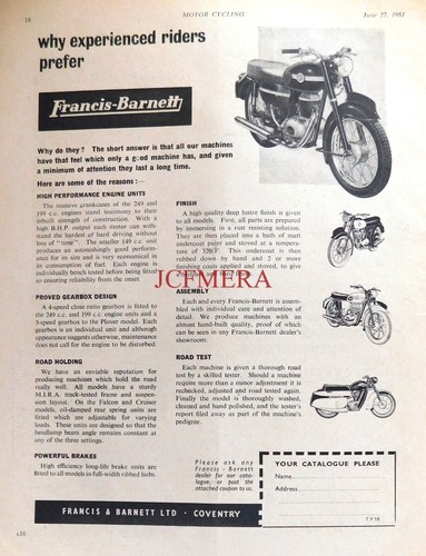 Francis barnett original 1961 - francis-barnett,