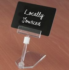 Pack of price label holder stand food deli counter catering small acrylic look
