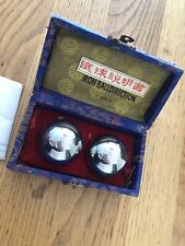 Vintage Chinese Chiming Iron Ball Direction Box & Instructions Shou Xing